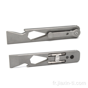 Titanium Ouvreur Edc Pry Bar avec clip de poche